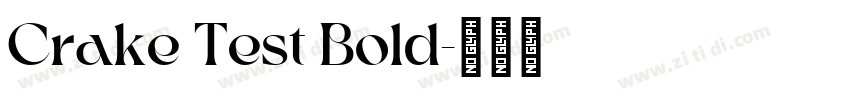 Crake Test Bold字体转换